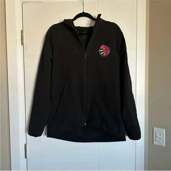 Size M Adidas Performance Fit Toronto Raptors Zip Up Jacket - Picture 1 of 4